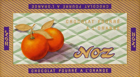 Emballage plaque de chocolat au lait fourré moka